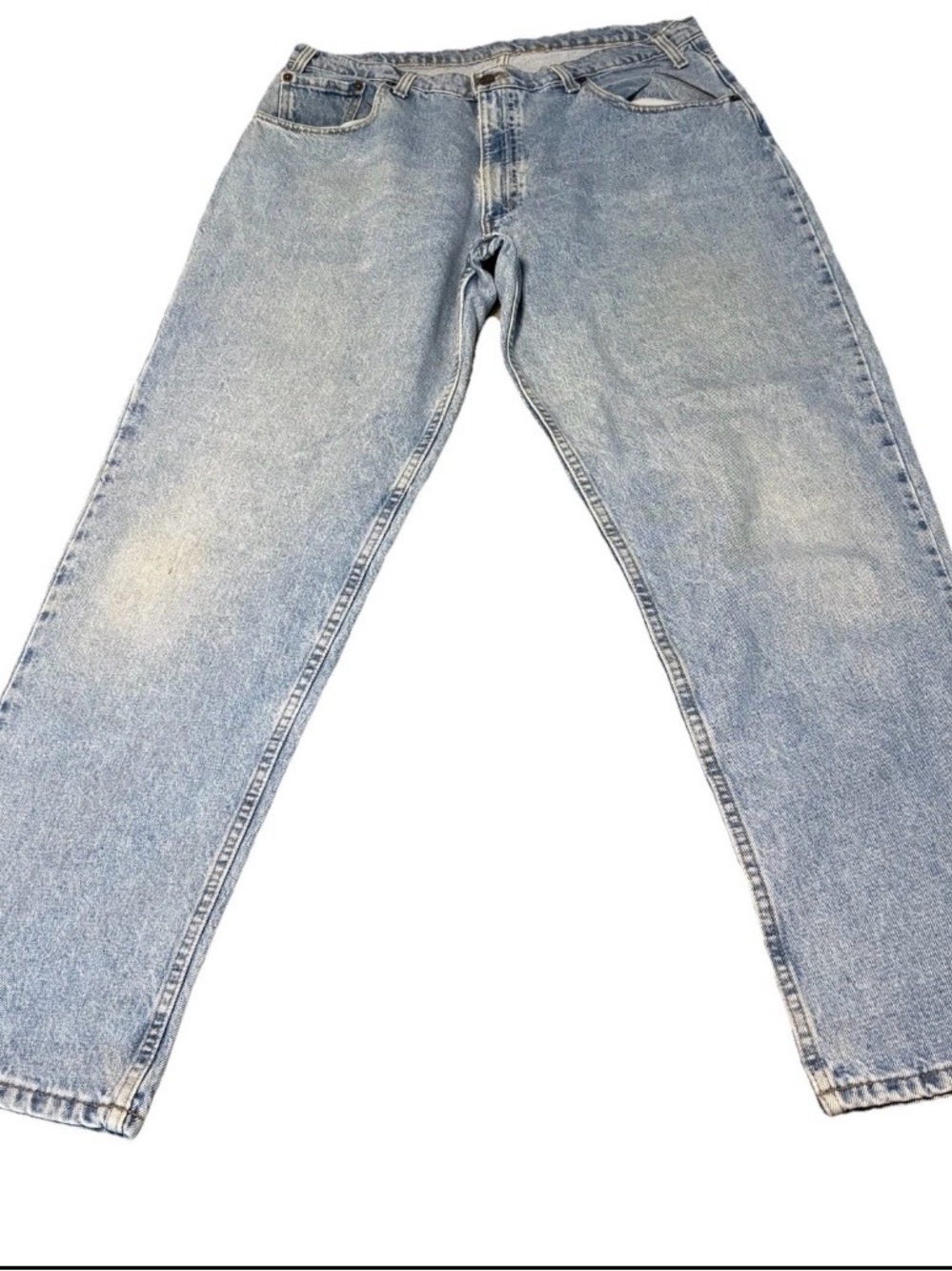 Levi's 545 Men's Vintage Copper Tab Denim Blue Jeans 38x34 Light Wash USA Made